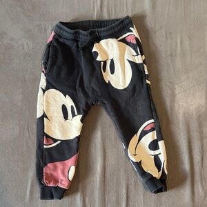 Zara Disney Mickey Mouse Joggers Sz 2-3